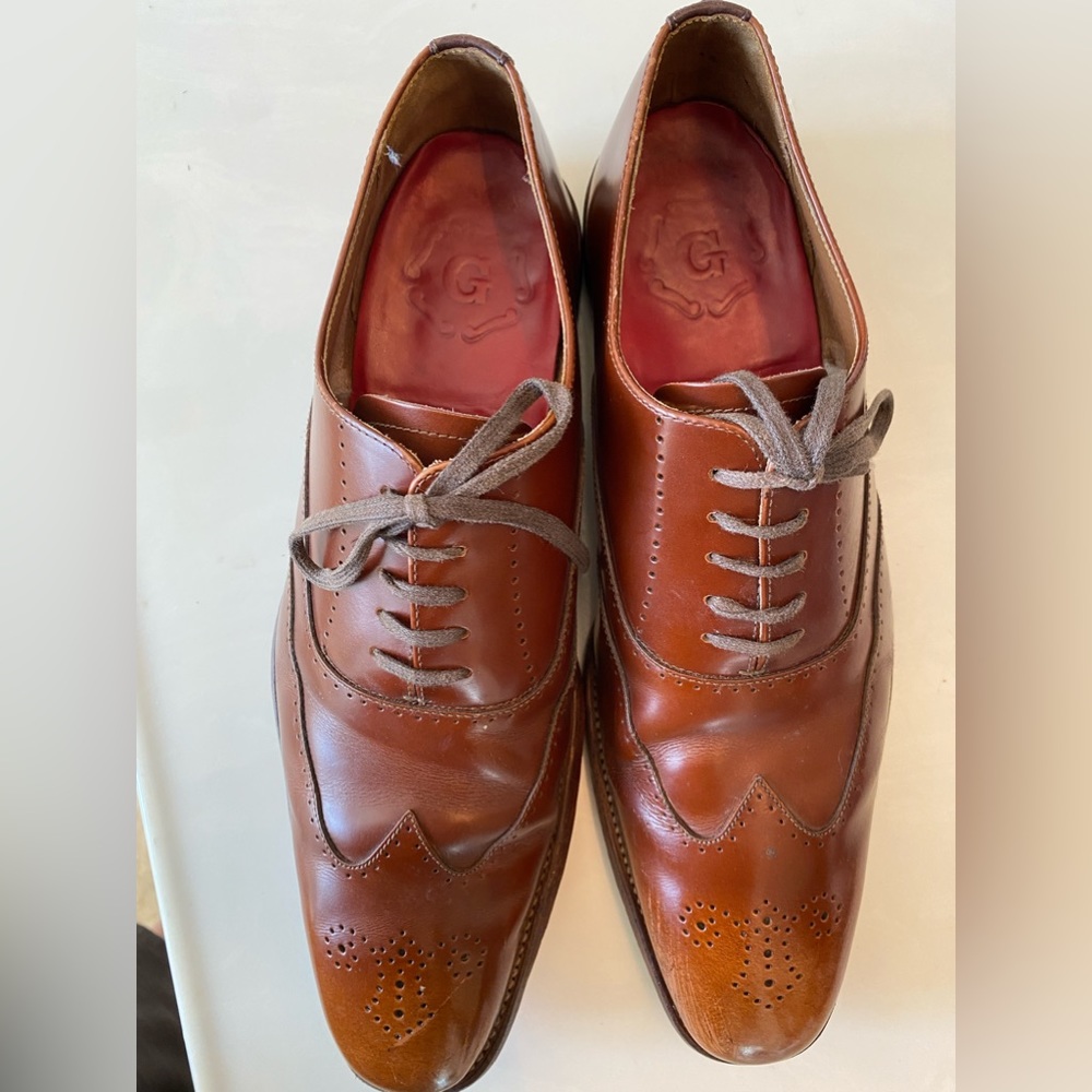 GRENSON DYLAN Brown Leather Oxfords Brogue Shoes  Men's UK Size 11E US 12E